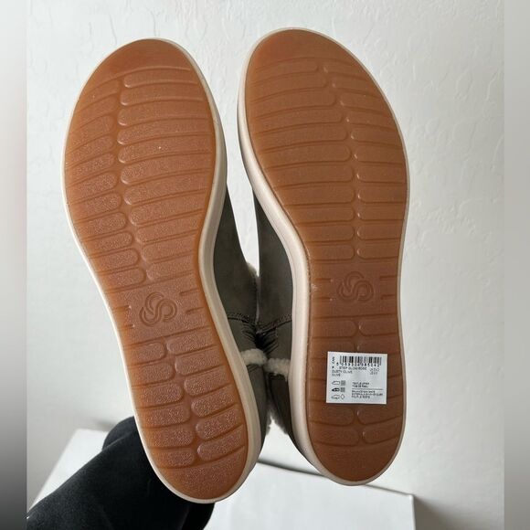 Clarks Step Glow Rose Sherpa Side Zip Boots NEW NWOT - Picture 8 of 11